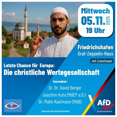Event-Flyer Ist die christliche Wertegesellschaft die letzte Chance für Europa?