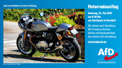 Event-Flyer AfD-Motorradausflug