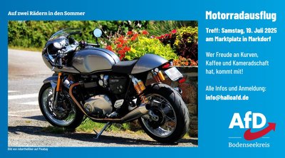 Event-Flyer AfD-Motorradausflug